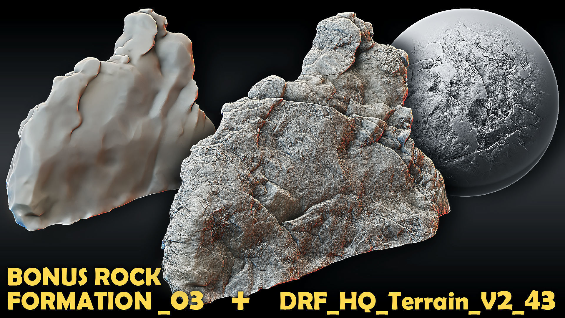 Ultra HQ Terrain Seamless Sculpt Zbrush brushes and Alphas Vol2 3D model_24