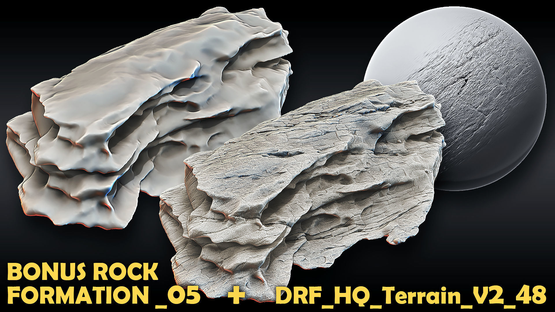Ultra HQ Terrain Seamless Sculpt Zbrush brushes and Alphas Vol2 3D model_10