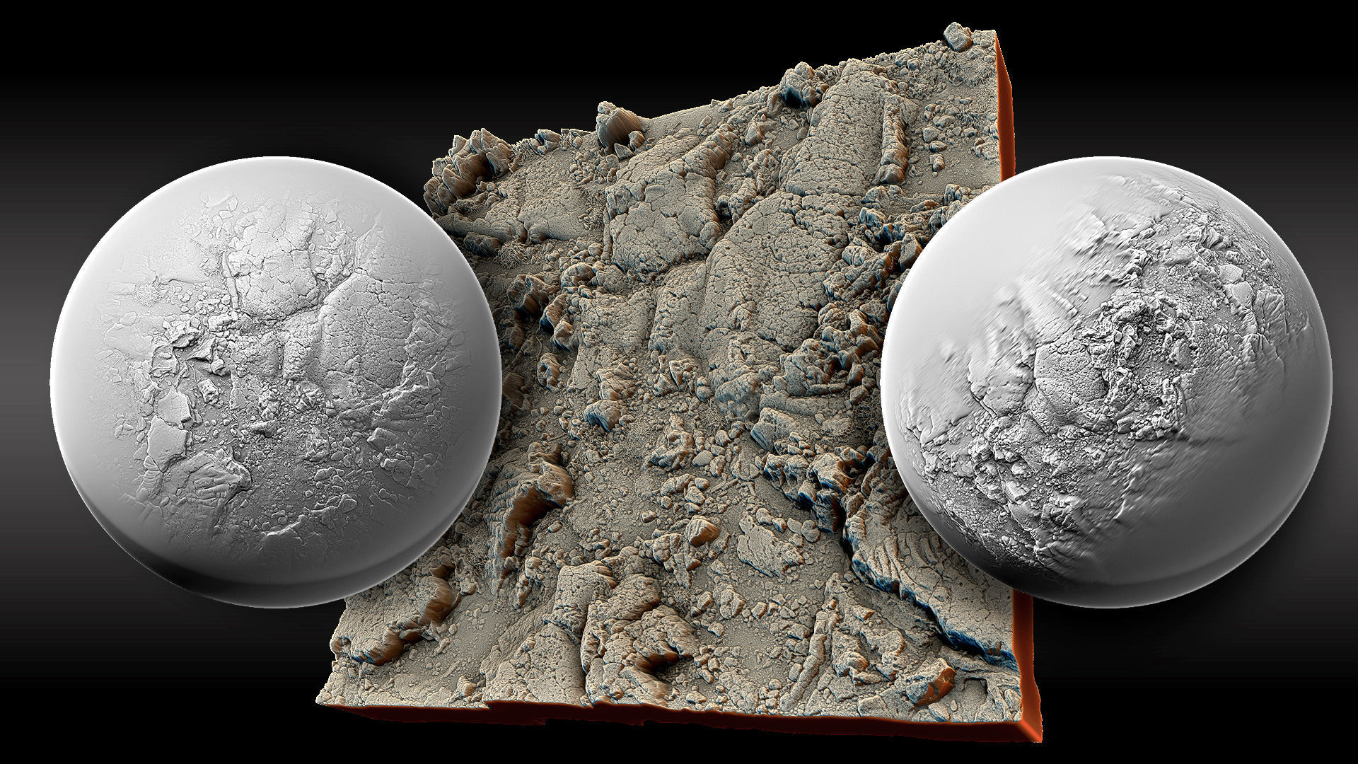 Ultra HQ Terrain Seamless Sculpt Zbrush brushes and Alphas Vol2 3D model_13