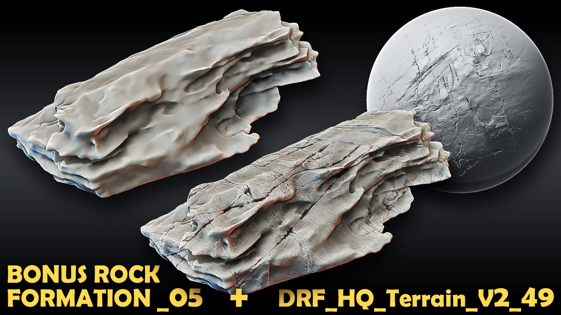 Ultra HQ Terrain Seamless Sculpt Zbrush brushes and Alphas Vol2 3D model_23