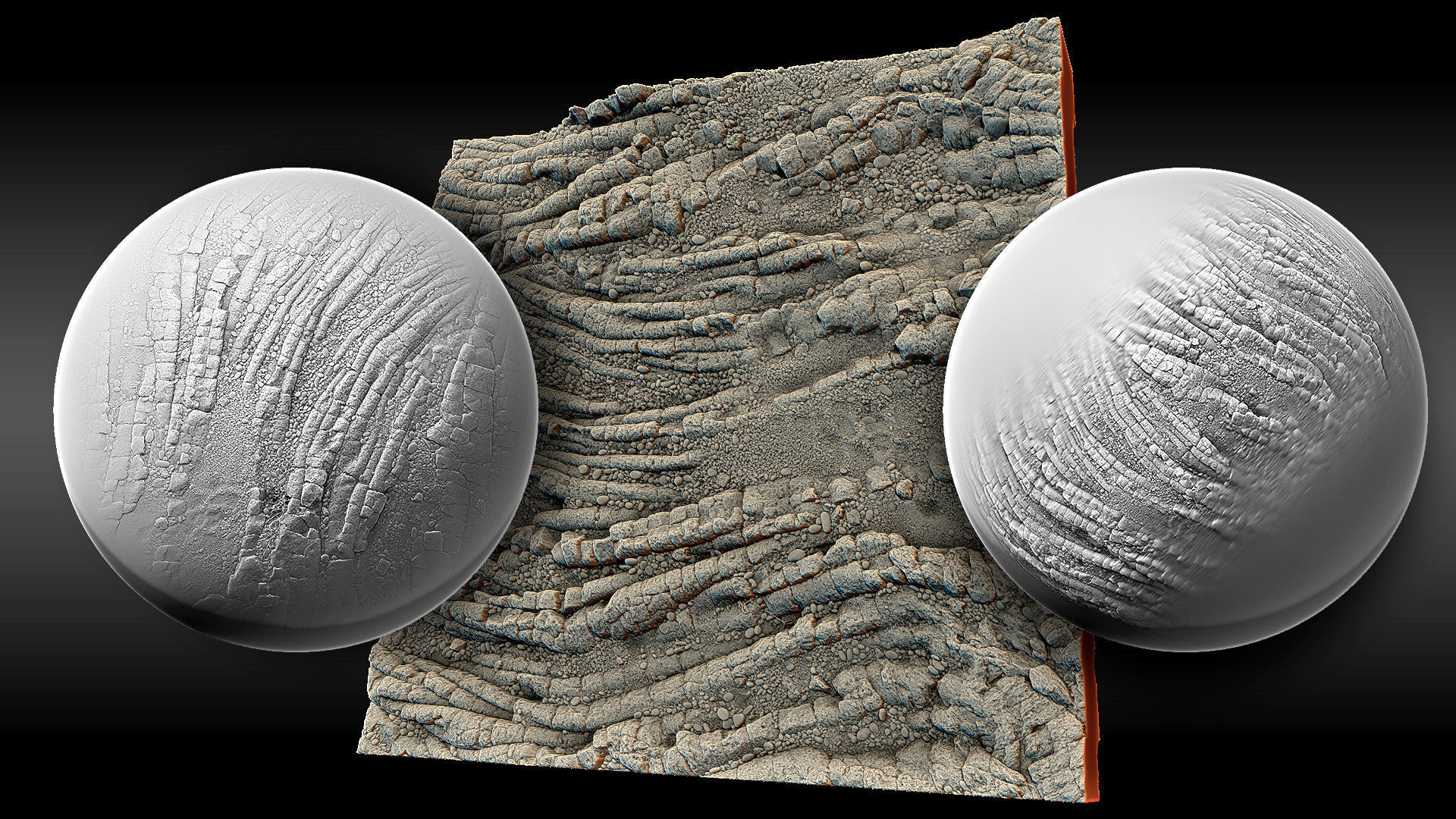 Ultra HQ Terrain Seamless Sculpt Zbrush brushes and Alphas Vol2 3D model_5