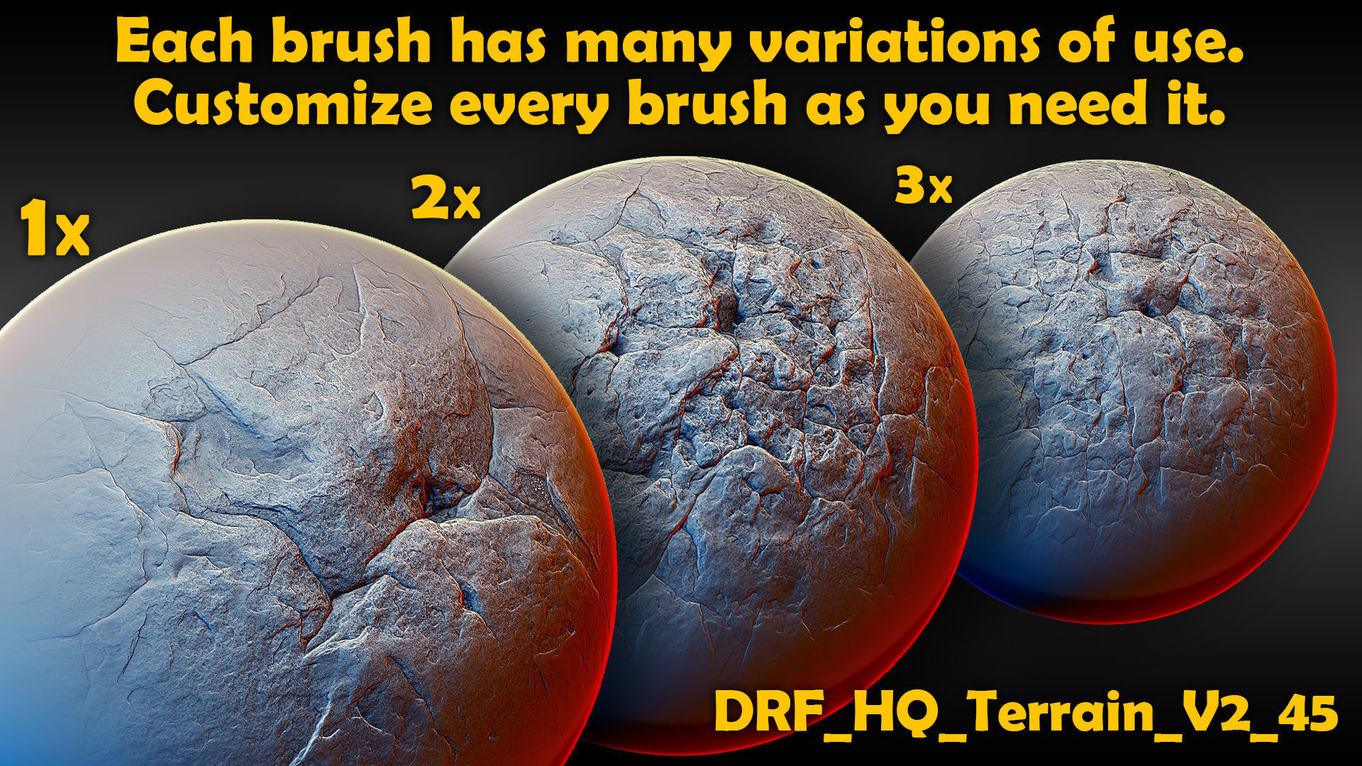 Ultra HQ Terrain Seamless Sculpt Zbrush brushes and Alphas Vol2 3D model_8
