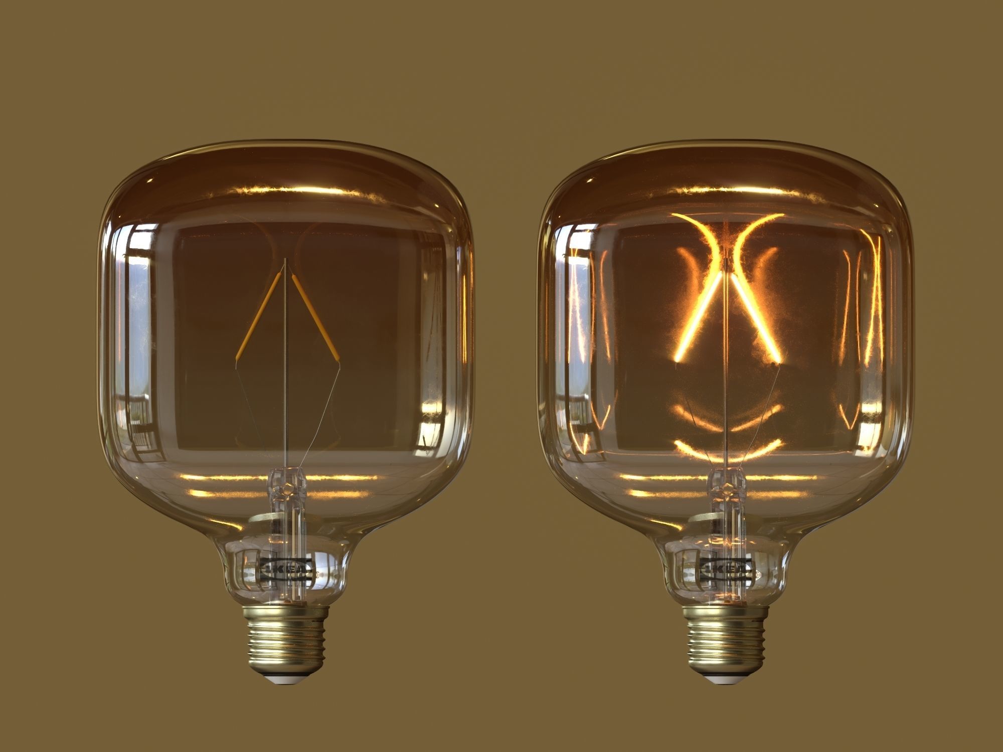 LUNNOM Led Bulb IKEA 3D model_2