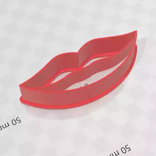 Lips - labios - cookie cutter 3D print model 3D print model