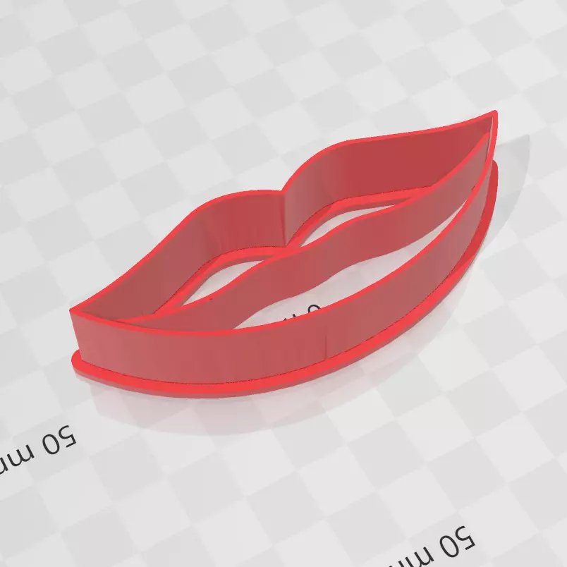 Lips - labios - cookie cutter 3D print model 3D print model