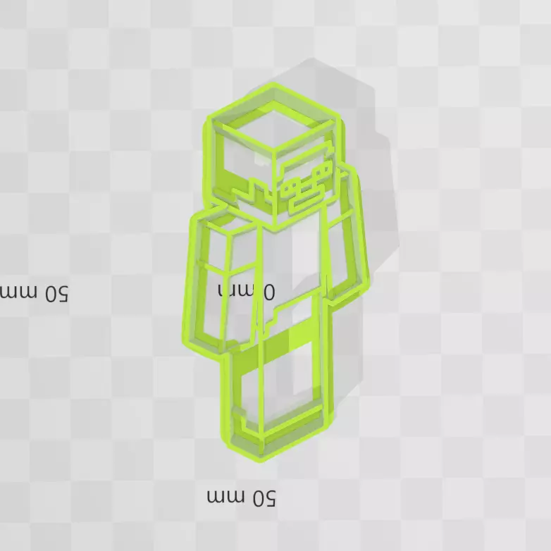 Steve Minecraft cookie cutter 3D print model 3D print model_0