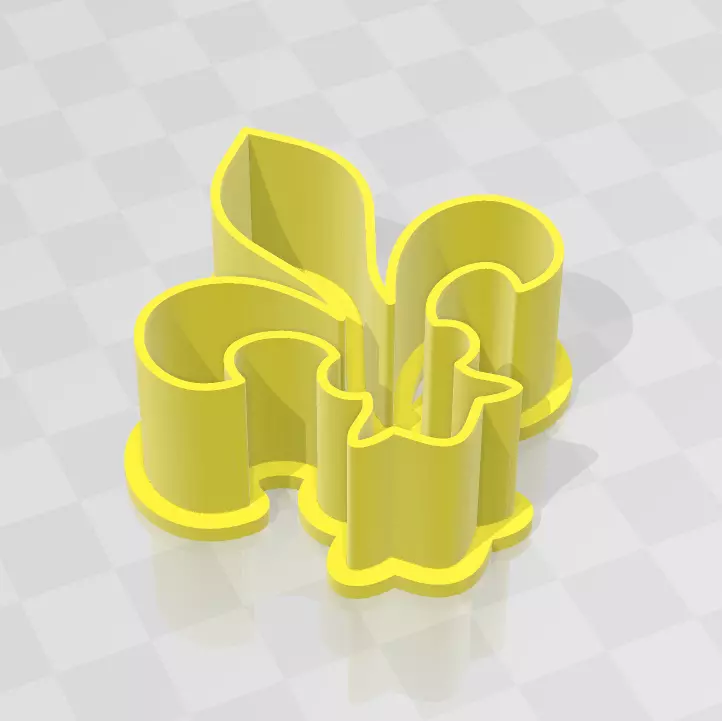 Fleur de lis - Flor de lis - cookie cutter 3D print model 3D print model_0