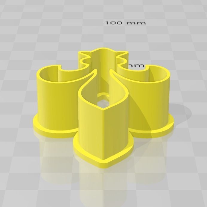 Fleur de lis - Flor de lis - cookie cutter 3D print model 3D print model_2