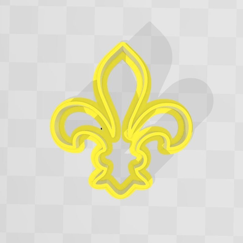 Fleur de lis - Flor de lis - cookie cutter 3D print model 3D print model_1