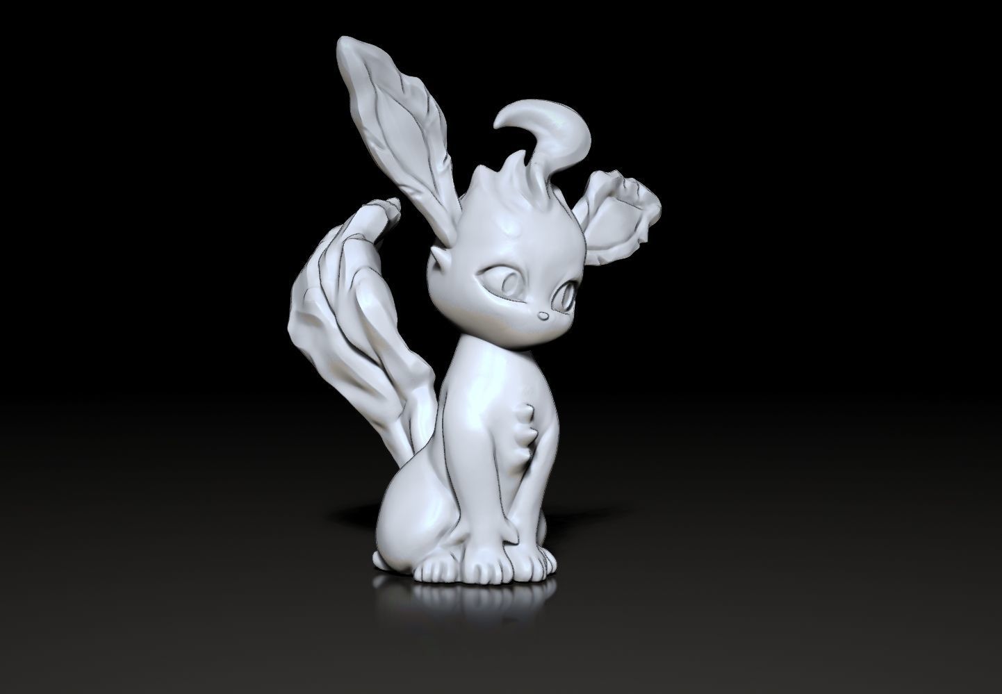 Leafeon -Pokemon -3D Printable Figure - Toy 3D print model 3D print model_5