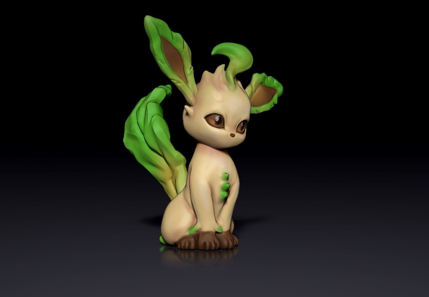 Leafeon -Pokemon -3D Printable Figure - Toy 3D print model 3D print model_2