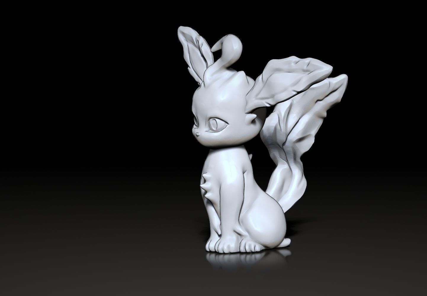Leafeon -Pokemon -3D Printable Figure - Toy 3D print model 3D print model_3