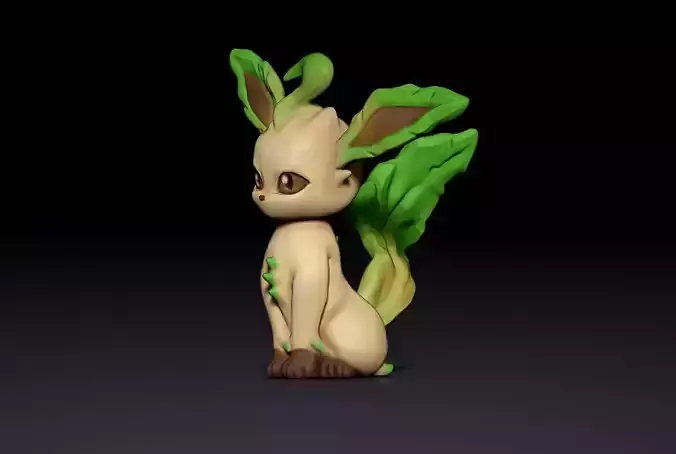 Leafeon -Pokemon -3D Printable Figure - Toy 3D print model 3D print model