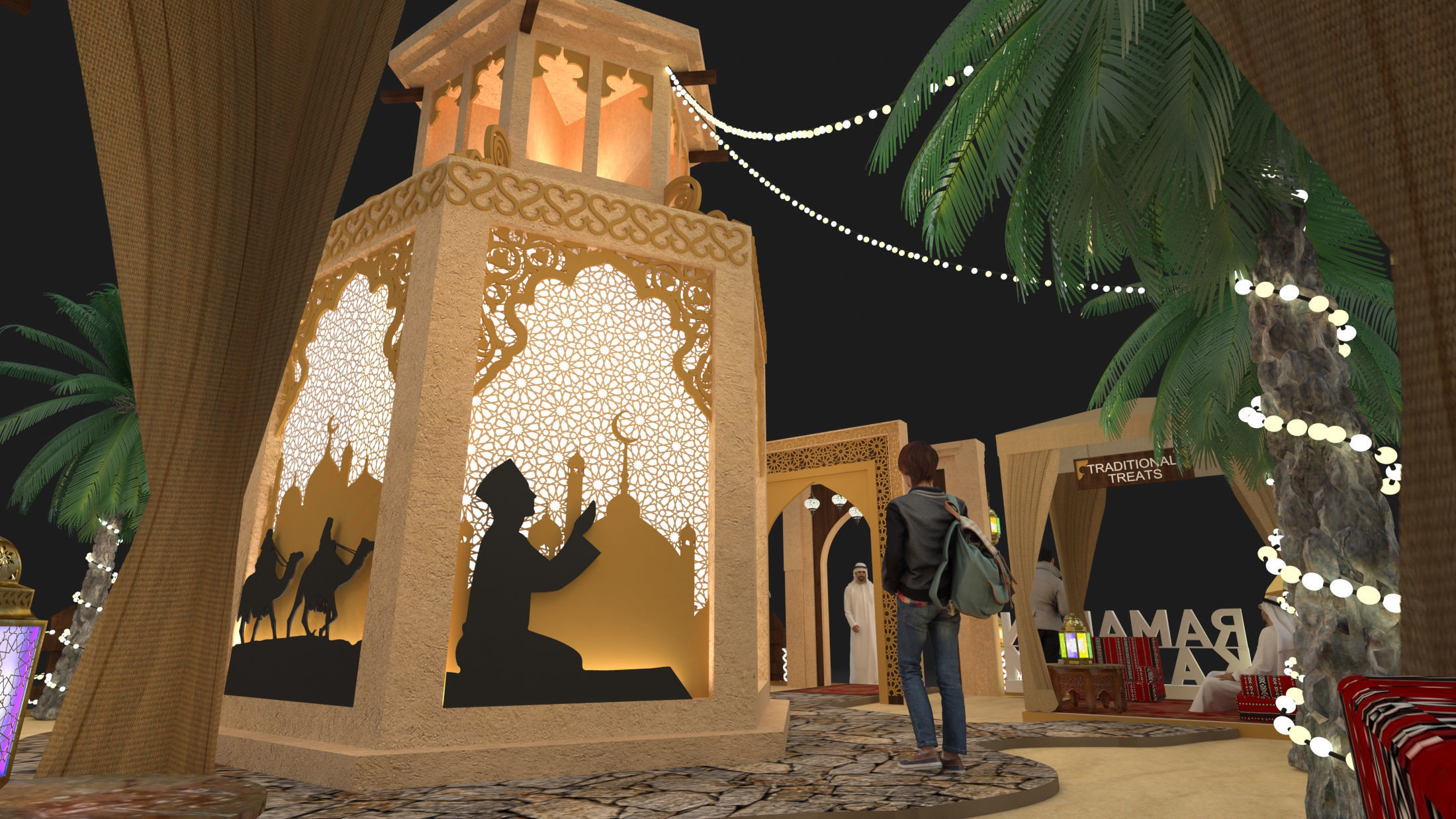 Ramadan Mall Decoration 3D model_4