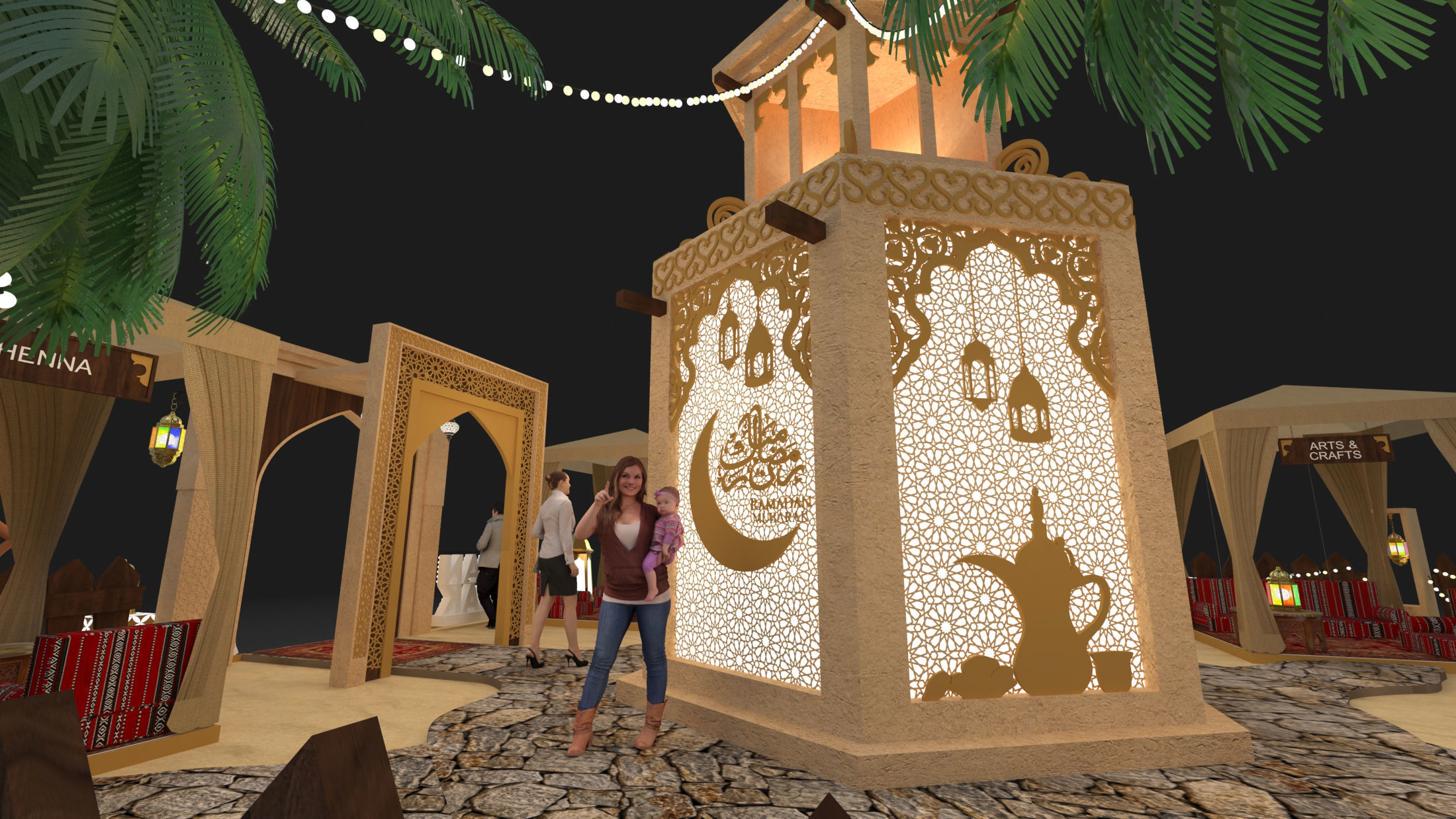 Ramadan Mall Decoration 3D model_2