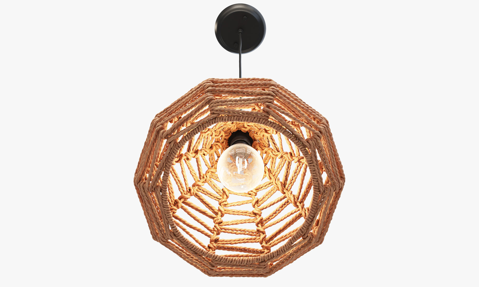 Joybird Nezz Natural Ceiling Lamp 3D model_4