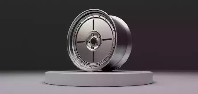 L4 wheel Low-poly 3D model