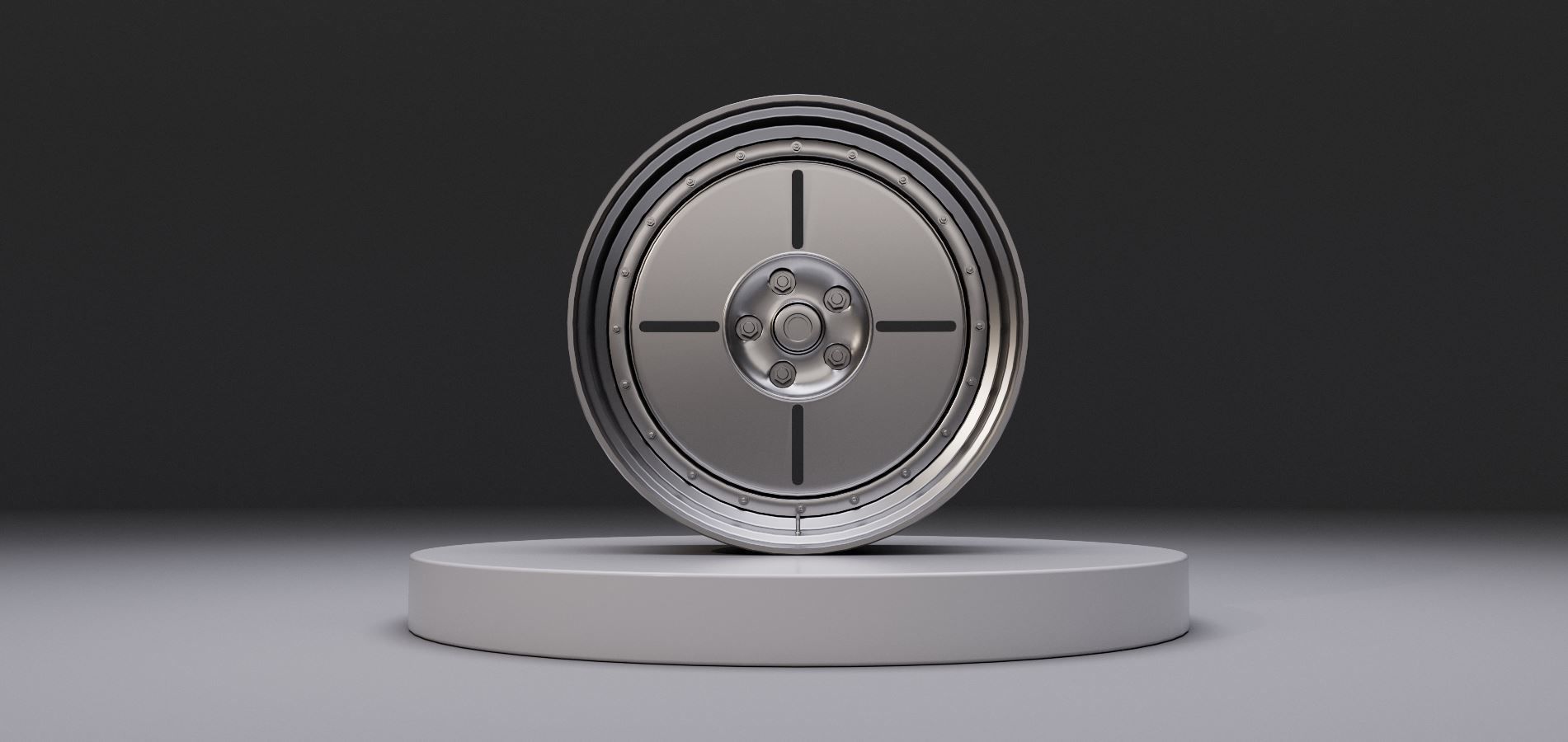 L4 wheel Low-poly 3D model_2