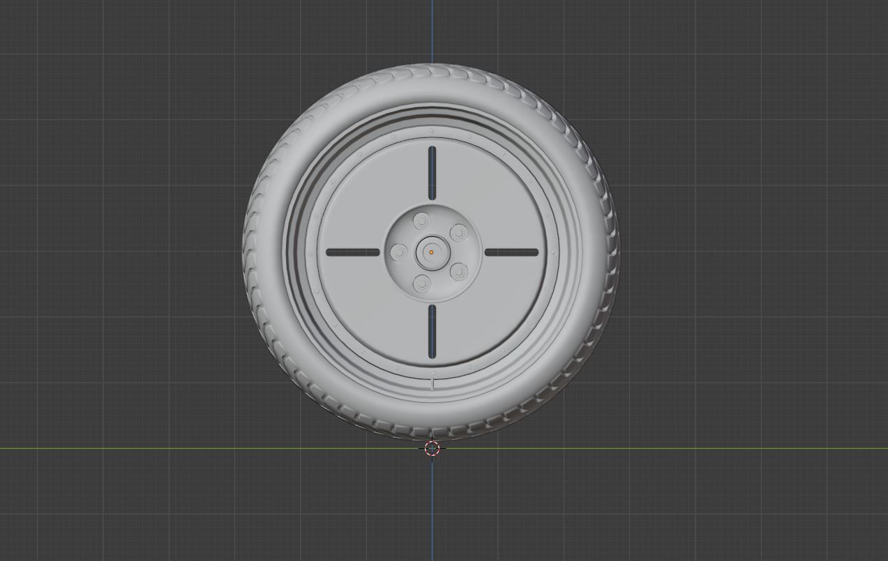 L4 wheel Low-poly 3D model_7