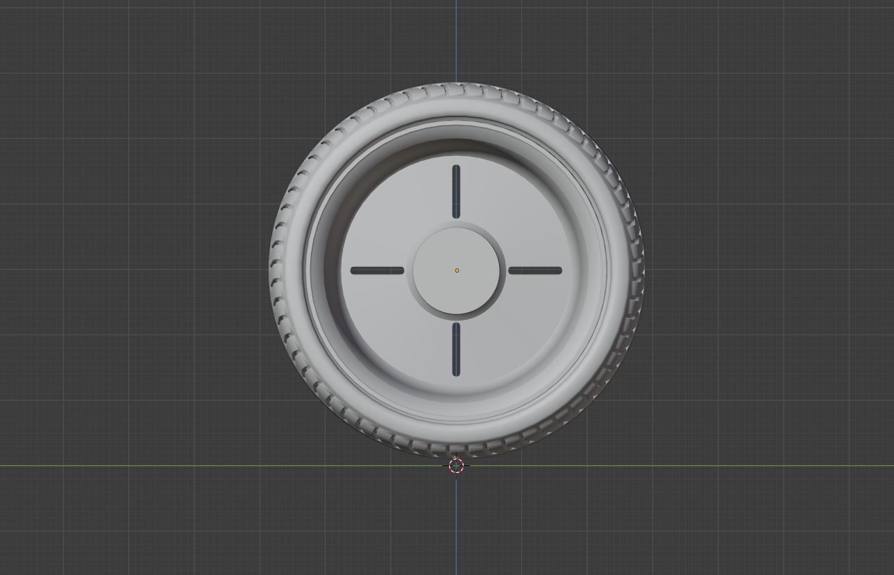 L4 wheel Low-poly 3D model_9