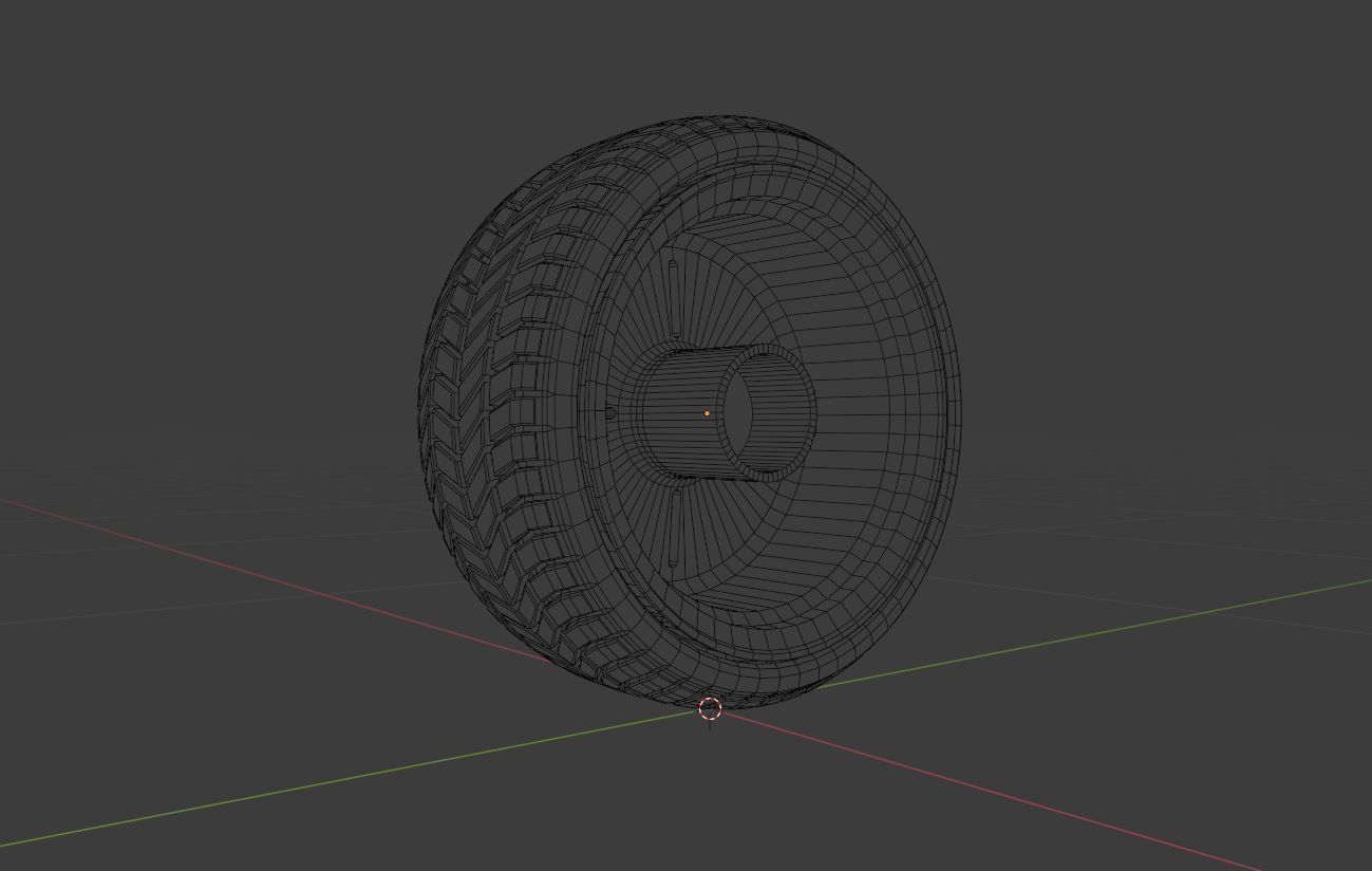 L4 wheel Low-poly 3D model_12
