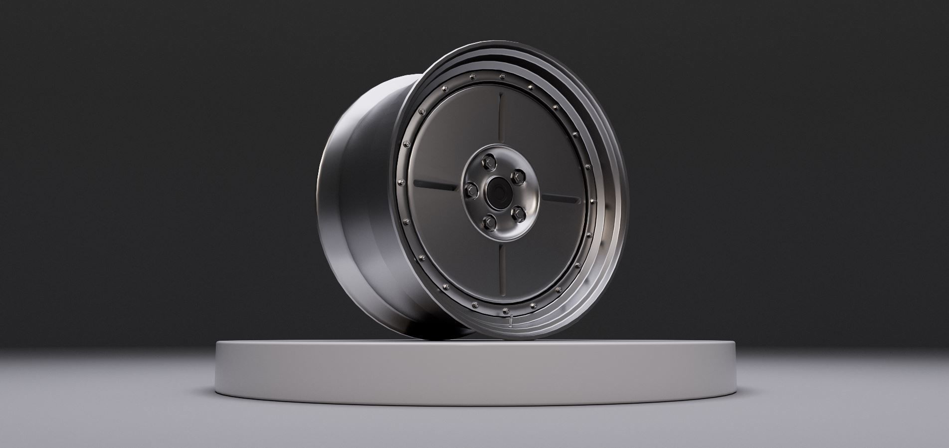 L4 wheel Low-poly 3D model_1