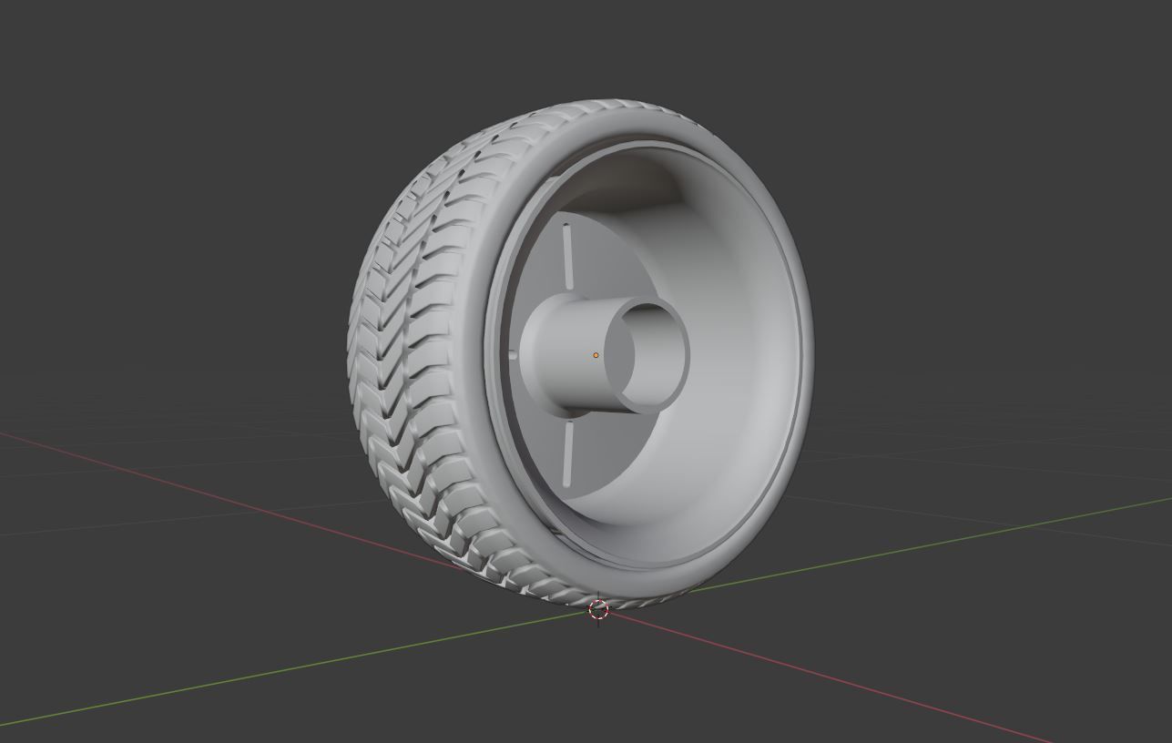 L4 wheel Low-poly 3D model_8