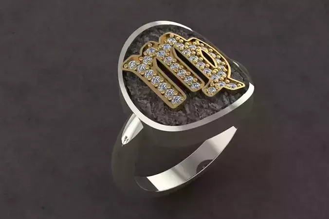 VIRGO zodiac sign ring with diamonds