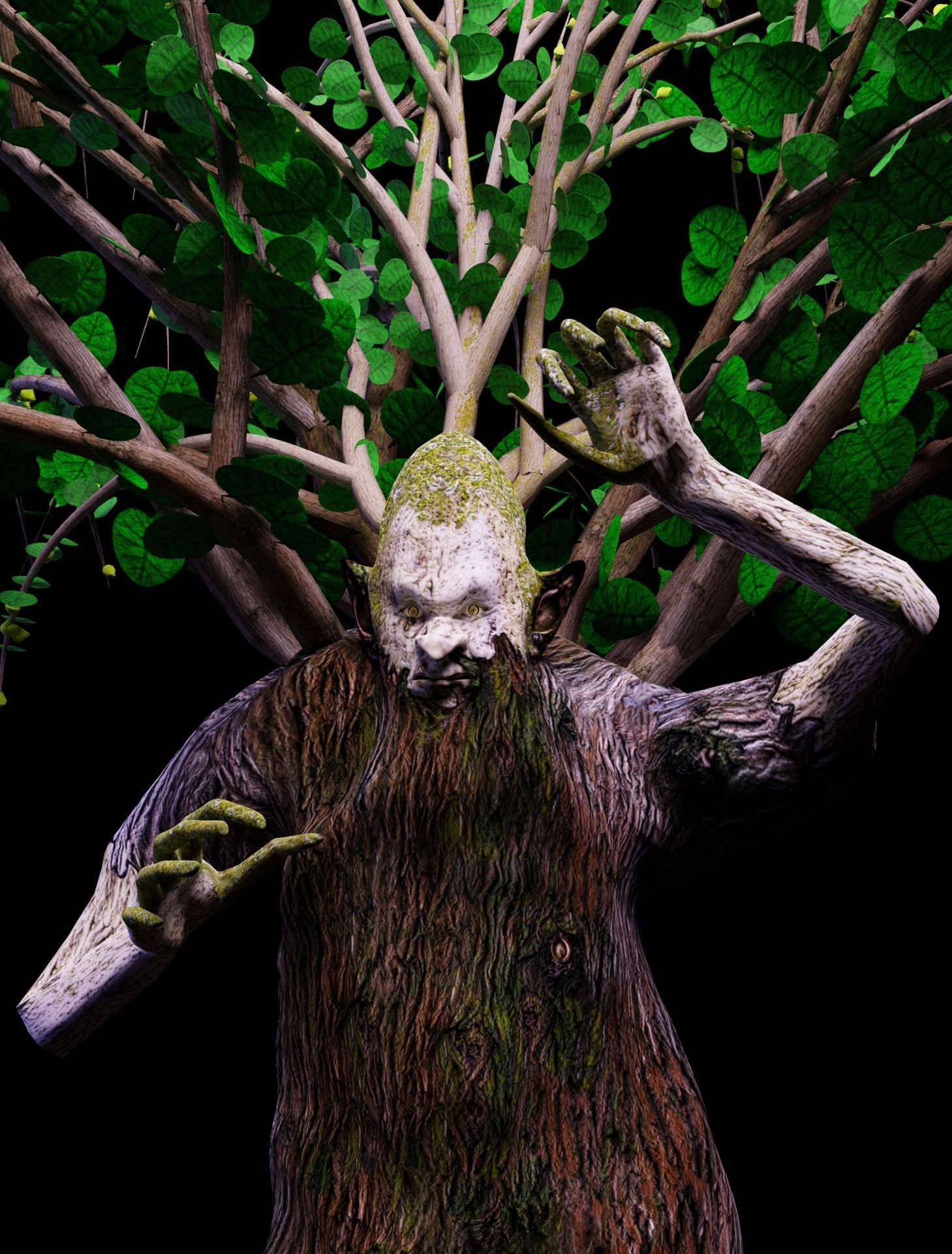 Ent - Drzewiec Low-poly 3D model_1