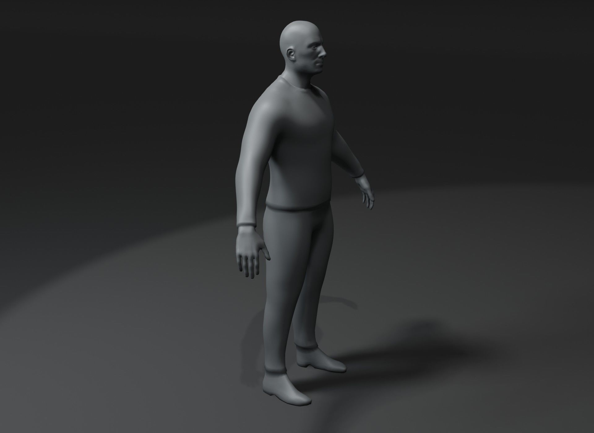 Clothed Male and Female Body Base Mesh 3D Model 10k Polygons 3D Model Collection_12