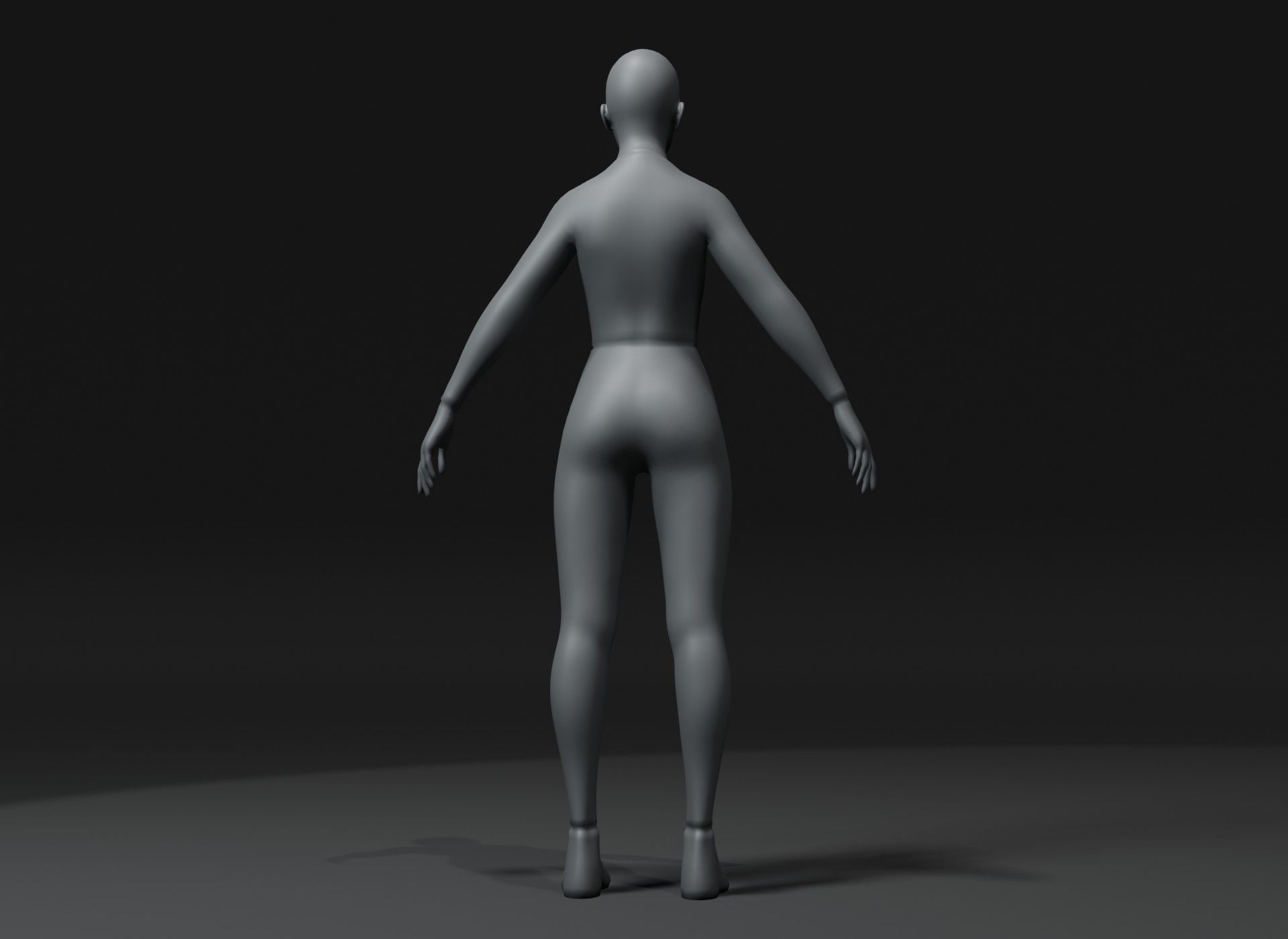 Clothed Male and Female Body Base Mesh 3D Model 10k Polygons 3D Model Collection_17