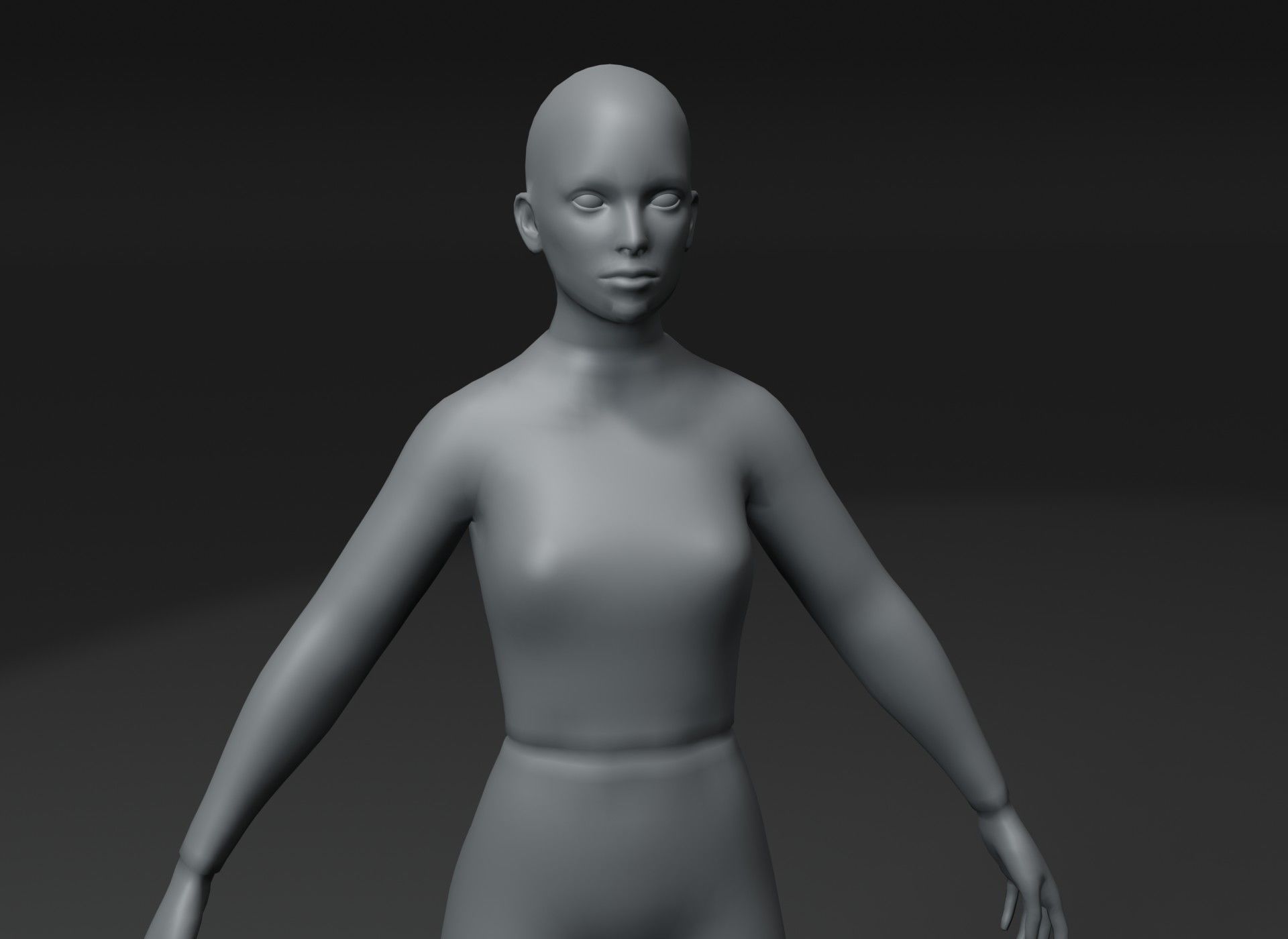 Clothed Male and Female Body Base Mesh 3D Model 10k Polygons 3D Model Collection_22