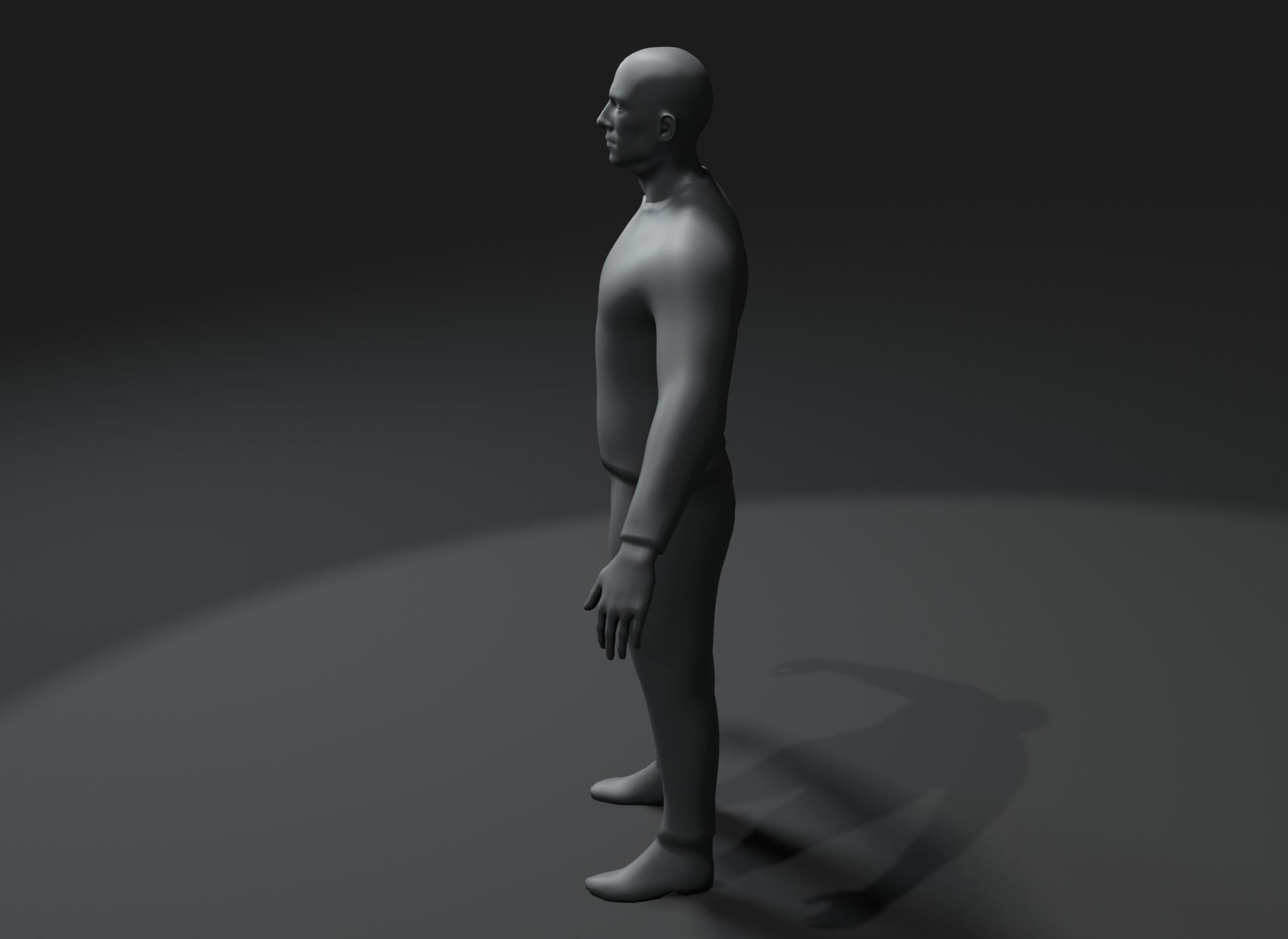 Clothed Male and Female Body Base Mesh 3D Model 10k Polygons 3D Model Collection_36