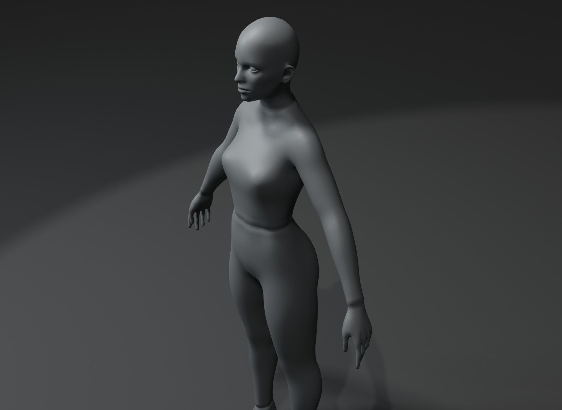 Clothed Male and Female Body Base Mesh 3D Model 10k Polygons 3D Model Collection_7