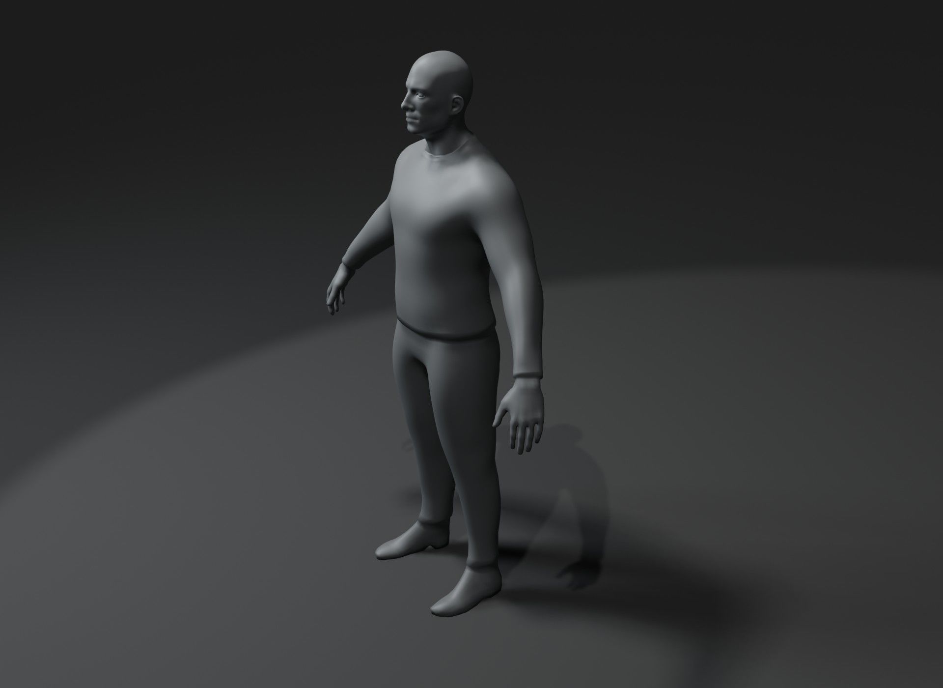 Clothed Male and Female Body Base Mesh 3D Model 10k Polygons 3D Model Collection_32