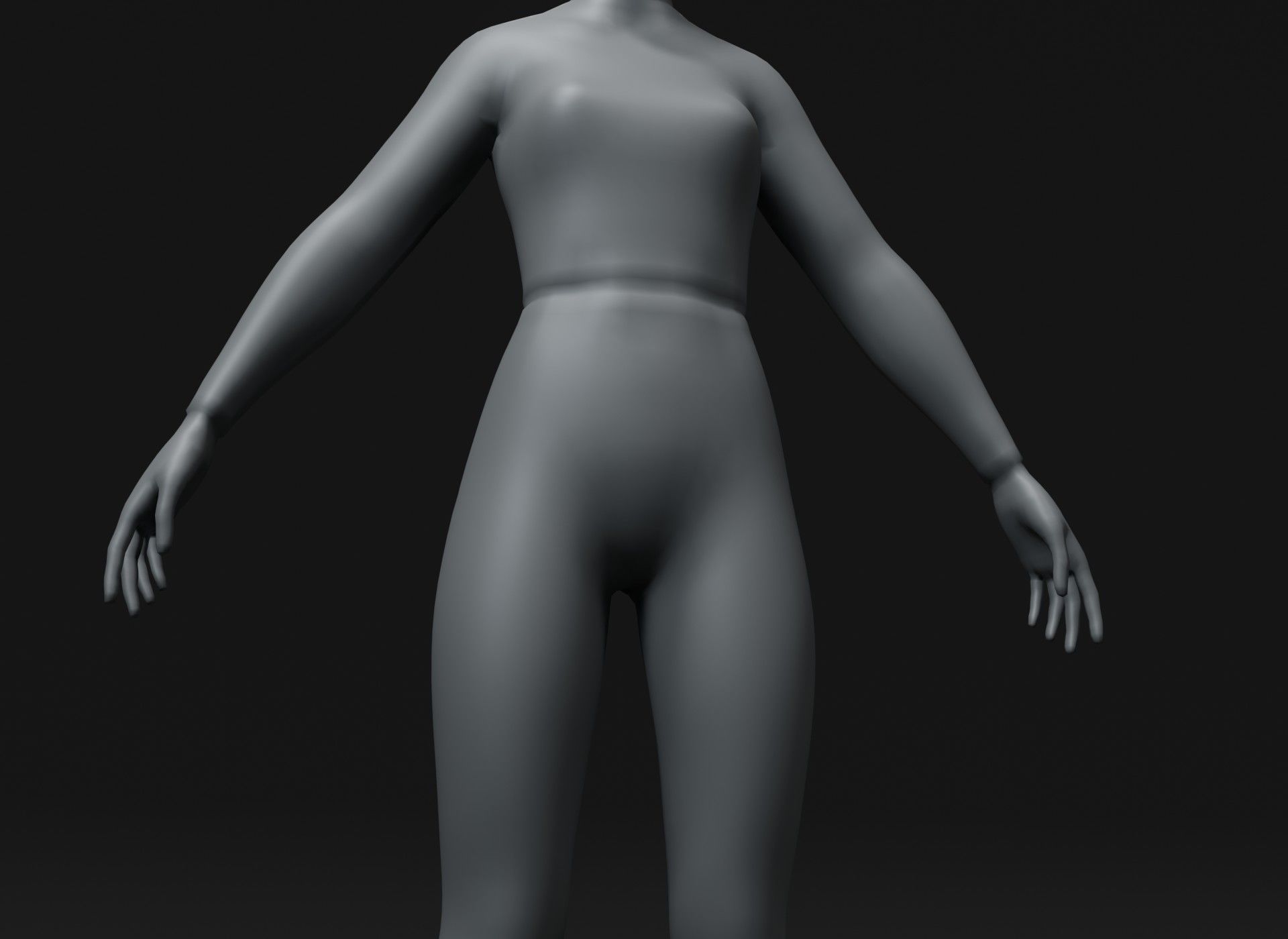 Clothed Male and Female Body Base Mesh 3D Model 10k Polygons 3D Model Collection_18