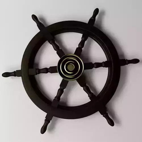 Ships Steering Wheel 2 3D model