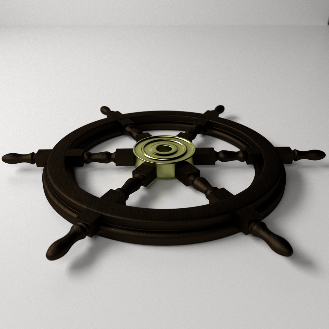 Ships Steering Wheel 2 3D Model 3DS FBX BLEND DAE