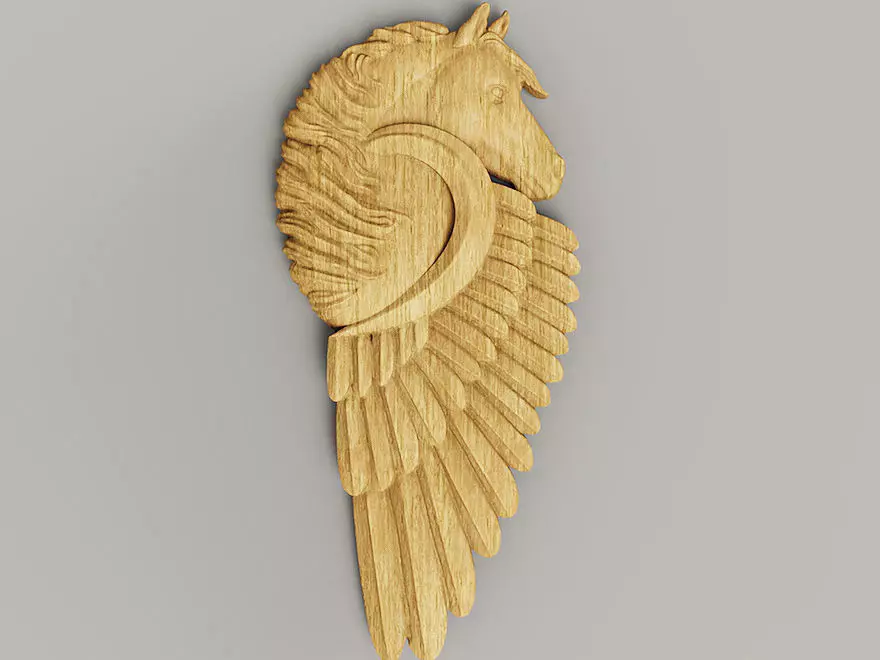 horse wings cnc 3d printable 3D print model