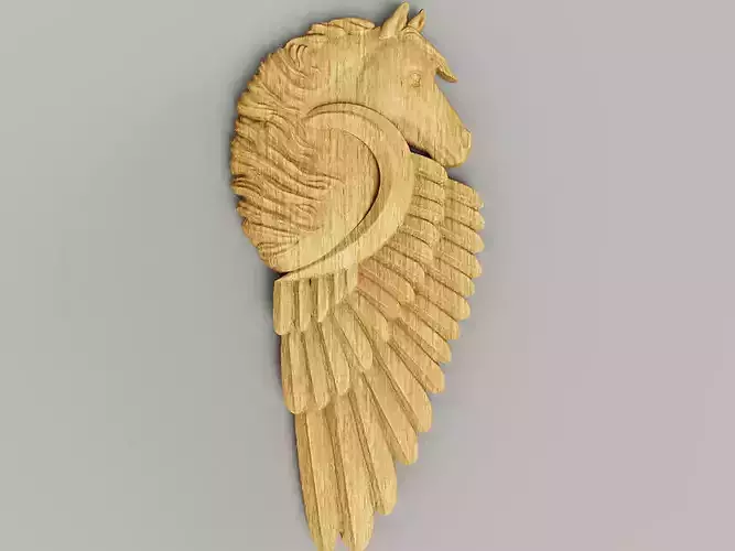 horse wings cnc 3d printable