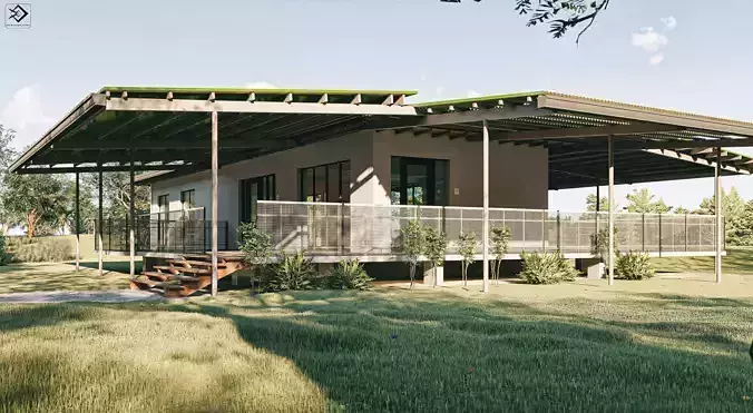 camp House  Low-poly 3D model