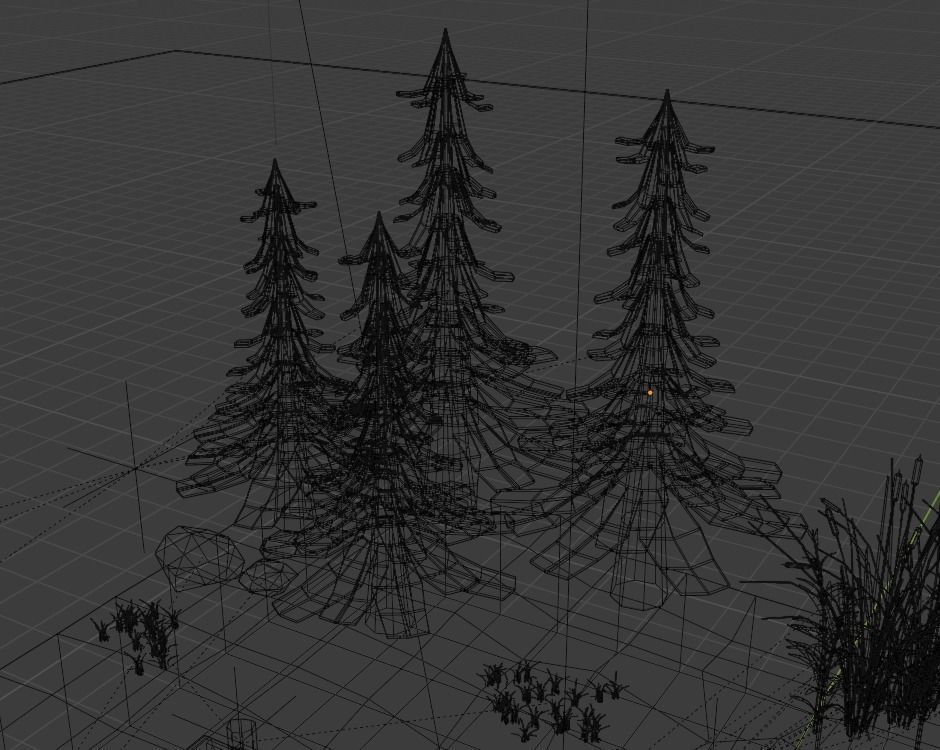 Lake wooden boat in water Low-poly 3D model_17