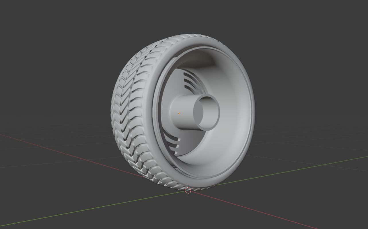 L2 wheel Low-poly 3D model_8