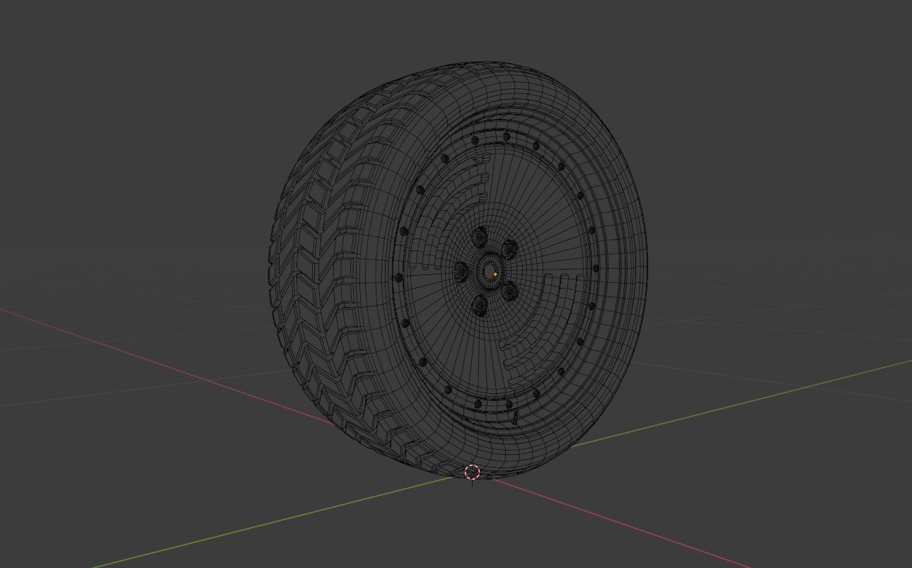 L2 wheel Low-poly 3D model_10