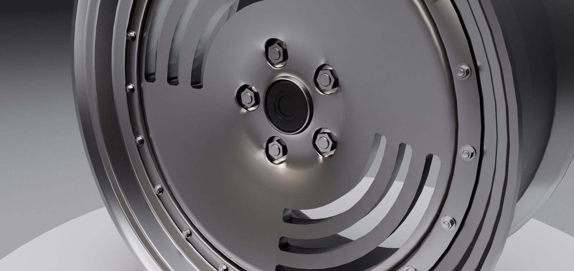 L2 wheel Low-poly 3D model_3