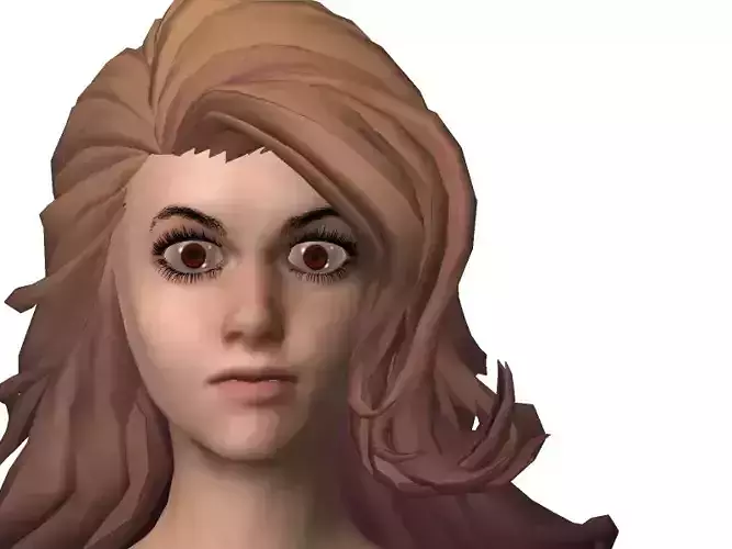 Anime Girl Low-poly 3D model