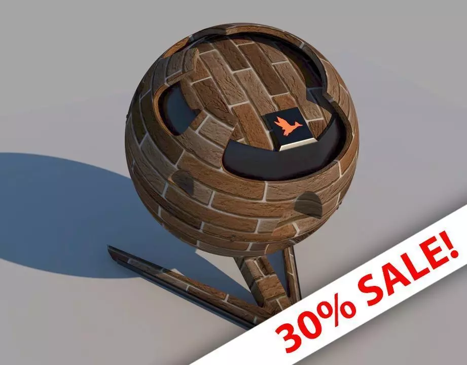 Dark Brick Material - VRay Shader Texture Texture_0