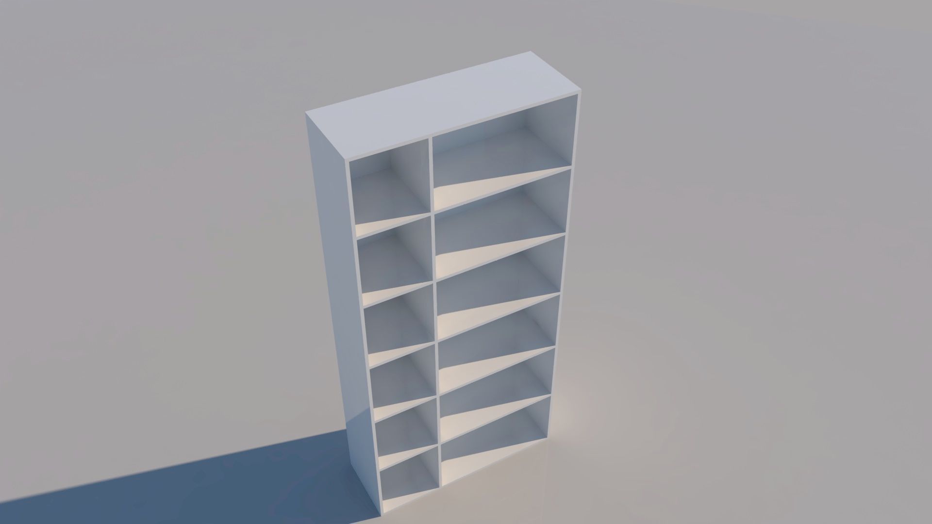 Shelves storage Low-poly 3D model_1