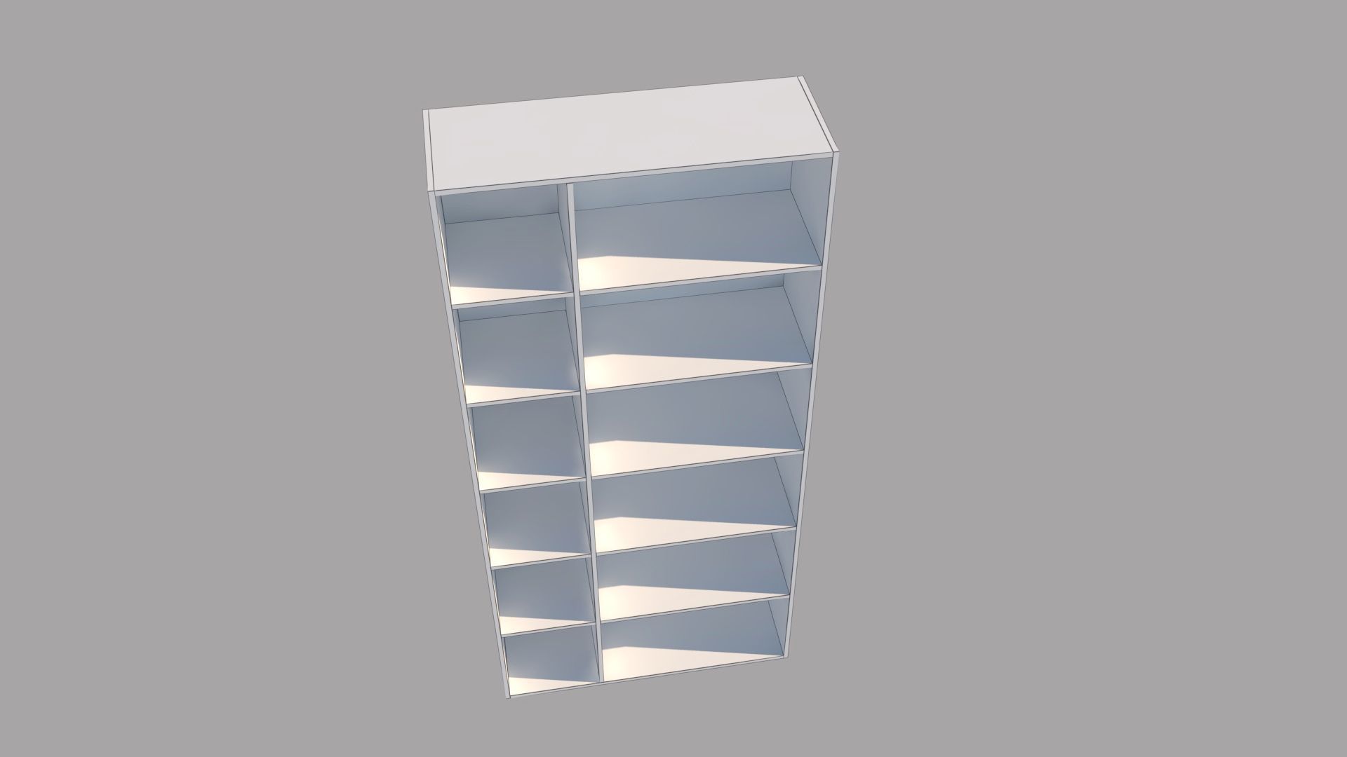 Shelves storage Low-poly 3D model_7