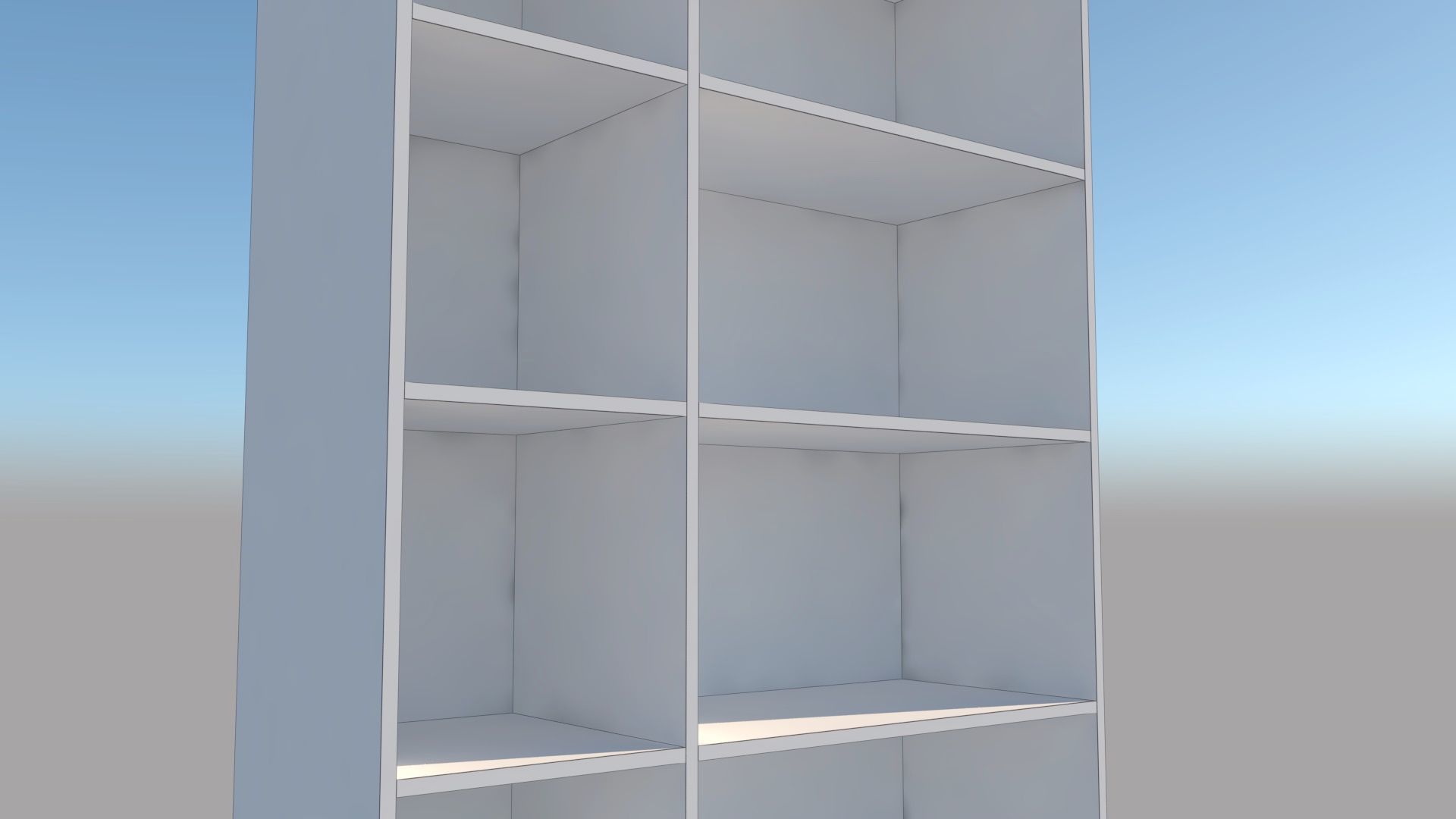 Shelves storage Low-poly 3D model_6